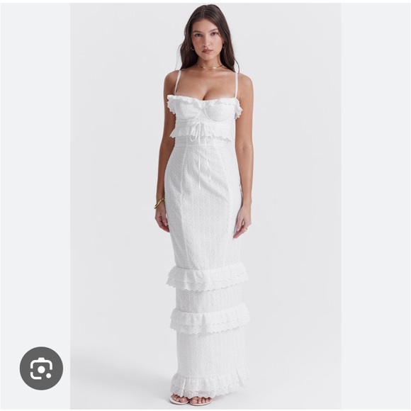 House of CB Dresses & Skirts - House of CB Ivory Ruffle Maxi Skirt